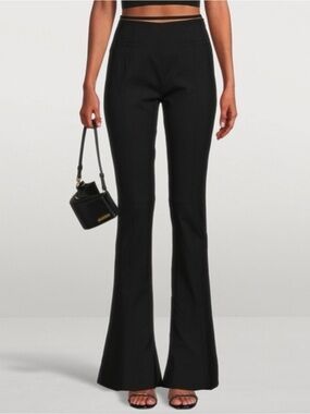 Jacquemus Black Flared Ponte Pants